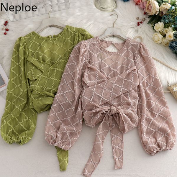neploe perspective argyle chiffon blouse women long sleeve o-neck shirt 2020 autumn bow cross bandage blusas mujer 4e057, White
neploe perspective argyle chiffon blouse women long sleeve o-neck shirt 2020 autumn bow cross bandage blusas mujer 4e057, White