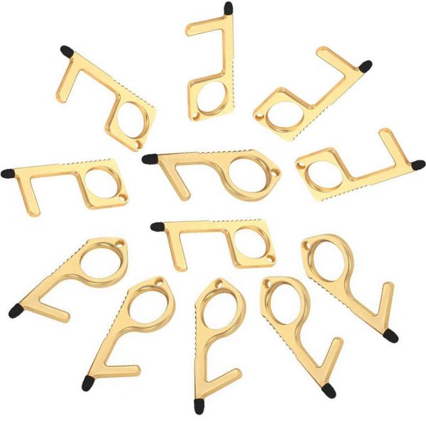 12pcs/ set touch screen button door opener keychain hygiene hand press elevator tool contactless door handle key opener, Silver
12pcs/ set touch screen button door opener keychain hygiene hand press elevator tool contactless door handle key opener, Silver