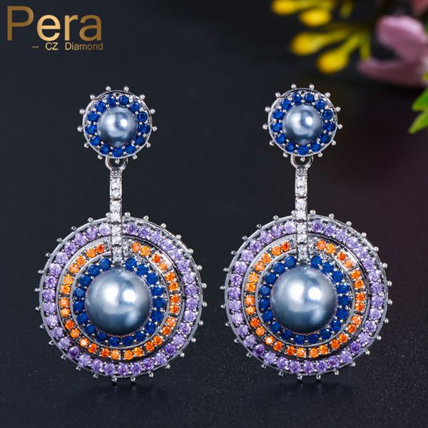 dangle & chandelier pera stylish blue purple cz pave long link chain dangling big round circle pearl drop earrings for ladies prom jewelry e, Silver
dangle & chandelier pera stylish blue purple cz pave long link chain dangling big round circle pearl drop earrings for ladies prom jewelry e, Silver