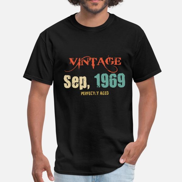 vintage september 1969 retro t shirt men print cotton round collar slim crazy new fashion spring family shirt, White;black
vintage september 1969 retro t shirt men print cotton round collar slim crazy new fashion spring family shirt, White;black