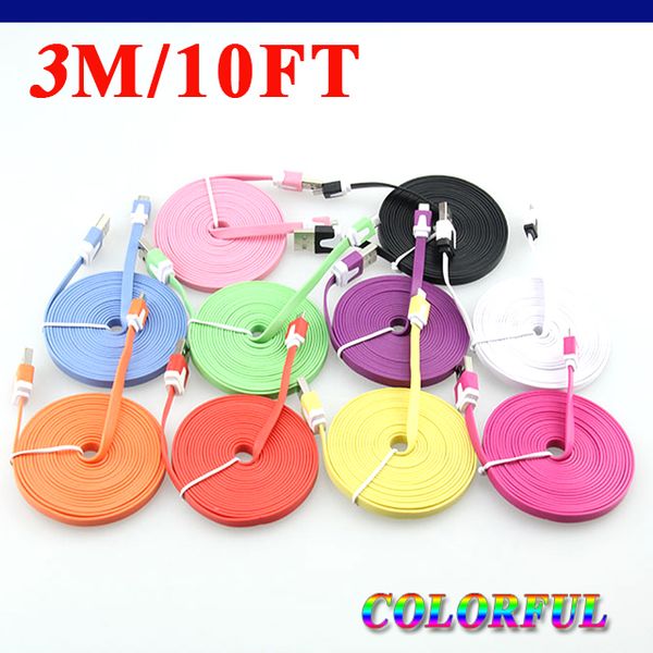 300pcs/lot flat noodle micro usb data charging cable sync charger line for mobile phone 1m 3ft 2m 6ft 3m 10ft dhl
300pcs/lot flat noodle micro usb data charging cable sync charger line for mobile phone 1m 3ft 2m 6ft 3m 10ft dhl