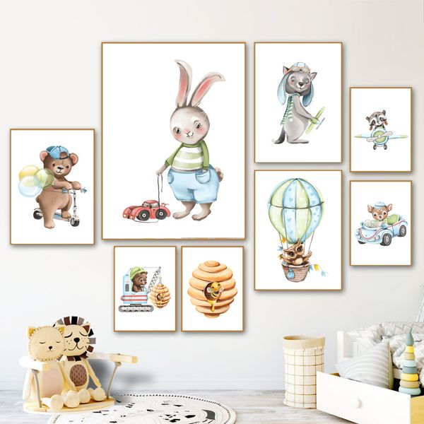 rabbit bear bee owl deer aircraft car balloon wall art canvas painting nordic posters and prints wall pictures kids room decor
rabbit bear bee owl deer aircraft car balloon wall art canvas painting nordic posters and prints wall pictures kids room decor