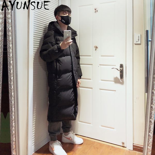 ayunsue men's down jacket long winter duck down coat men hooded couple puffer down jackets for men chaquetas hombre 2020 kj5383, Black;white
ayunsue men's down jacket long winter duck down coat men hooded couple puffer down jackets for men chaquetas hombre 2020 kj5383, Black;white