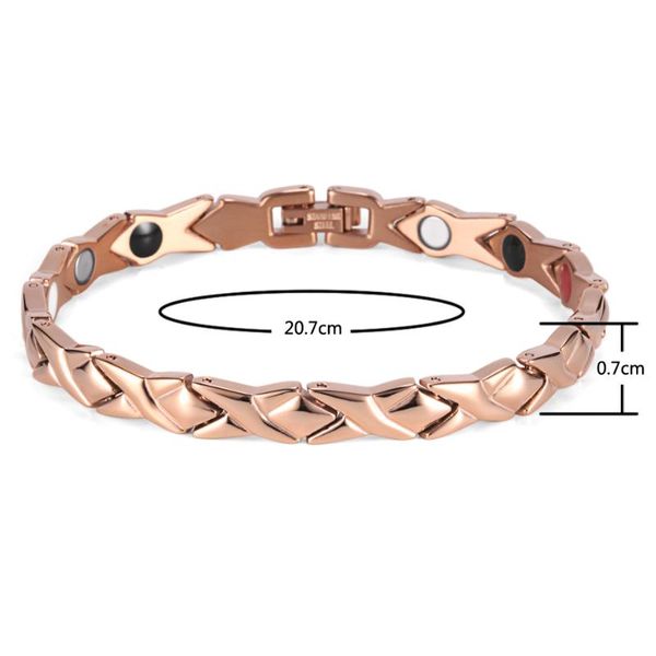 link, chain stainless steel letter shape power energy health bracelet 4 in 1 magnetic germanium healthy for women, Black
link, chain stainless steel letter shape power energy health bracelet 4 in 1 magnetic germanium healthy for women, Black