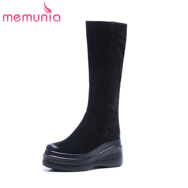 memunia 2020 fashion suede leather boots for women round toe autumn winter ankle boots knee high platform shoes, Black
memunia 2020 fashion suede leather boots for women round toe autumn winter ankle boots knee high platform shoes, Black