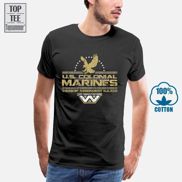 2018 new arrival t shirt graphics aliens us colonial marines inspired film retro style t shirt graphics print tee shirt