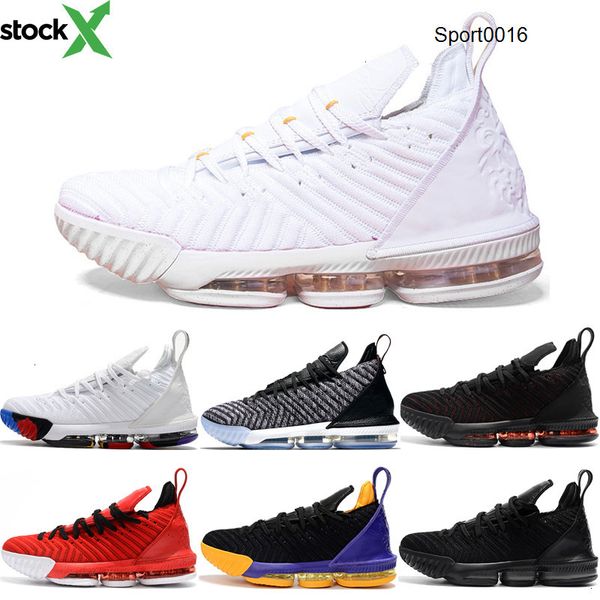 og mens 16s basketball shoes classic triple fresh bred lakers 1 thru 5 oreo lakers sports trainers sneakers, Black