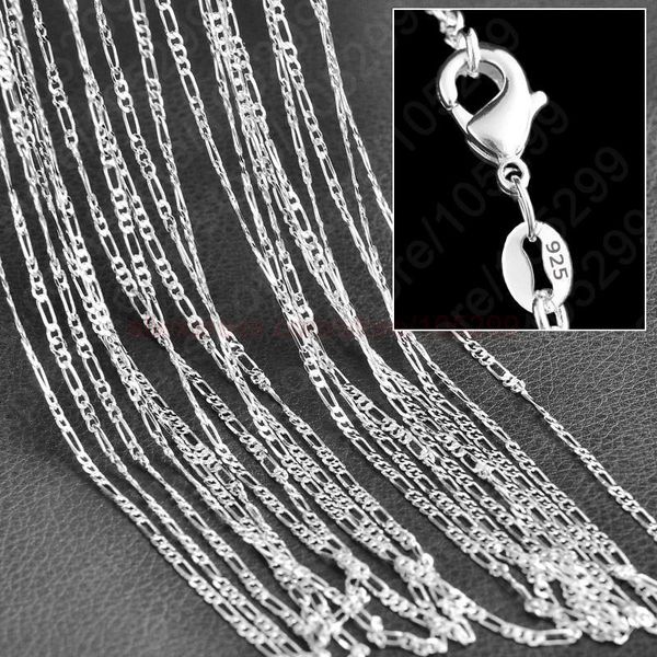 10pcs/lot 2mm figaro chain 925 sterling silver jewelry necklace chains with lobster clasps size 16 18 20 22 24 26 28 30 inch
10pcs/lot 2mm figaro chain 925 sterling silver jewelry necklace chains with lobster clasps size 16 18 20 22 24 26 28 30 inch