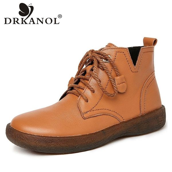 drkanol fashion autumn winter women snow boots 2020 new flat heel ankle boots for women genuine leather waterproof warm shoes, Black
drkanol fashion autumn winter women snow boots 2020 new flat heel ankle boots for women genuine leather waterproof warm shoes, Black