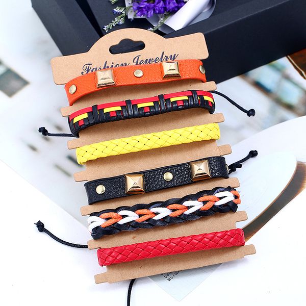 bluestar multilayer leather bracelet for girl fashion braided handmade rope wrap woven bracelets male accessories gift, Golden;silver
bluestar multilayer leather bracelet for girl fashion braided handmade rope wrap woven bracelets male accessories gift, Golden;silver