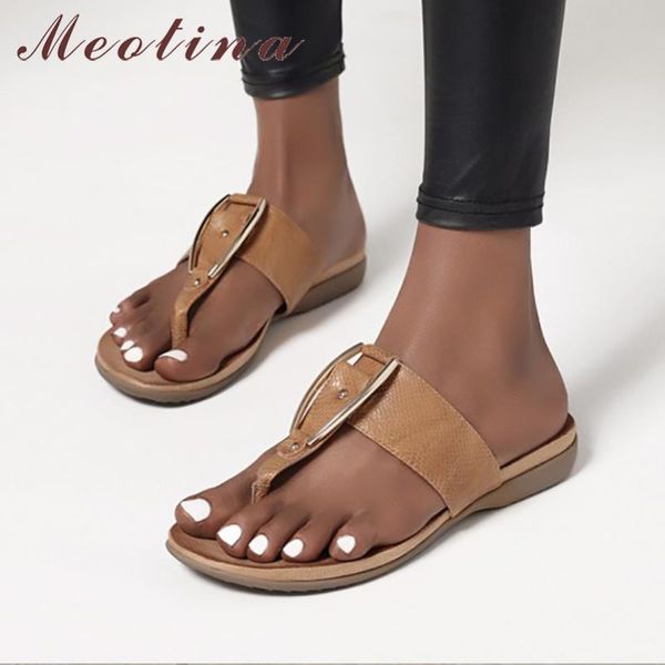 meotina summer slippers women shoes metal decoration flat beach shoes fashion flip flops slides lady sandals new big size 35-43, Black
meotina summer slippers women shoes metal decoration flat beach shoes fashion flip flops slides lady sandals new big size 35-43, Black