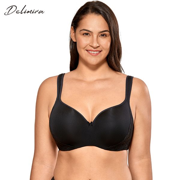 delimira women's lightly lined underwire smooth full figure balconette bra 34-44 b c d dd e, Red;black
delimira women's lightly lined underwire smooth full figure balconette bra 34-44 b c d dd e, Red;black