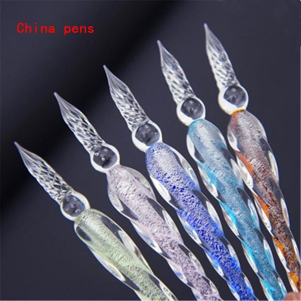 fountain pens beautiful various colors set gift crystal glass dipping pen student school office stationery
fountain pens beautiful various colors set gift crystal glass dipping pen student school office stationery