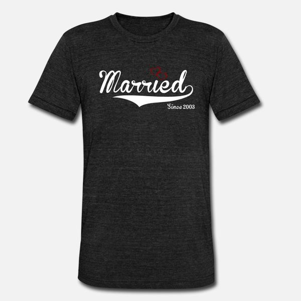 married since 2003 t shirt men designs cotton o-neck clothes graphic authentic summer style outfit shirt