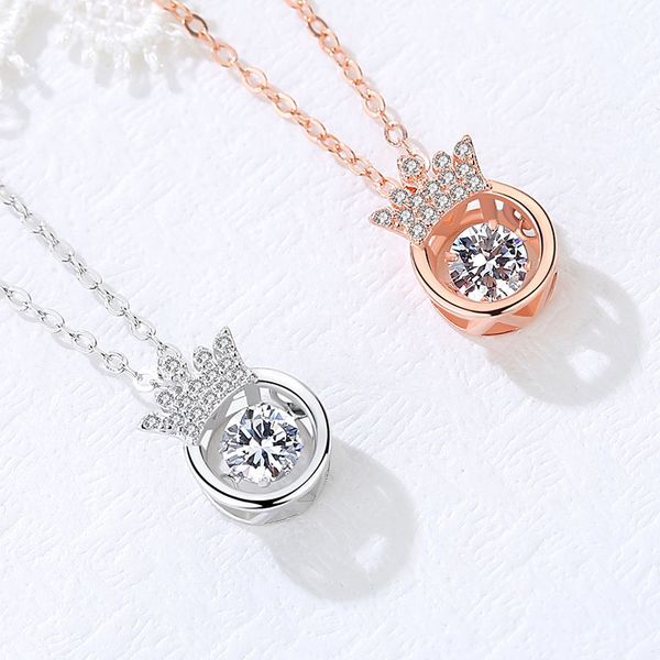 s925 sterling silver smart crown beating heart pendant pendant chain silver jewelry necklace give lover gift
s925 sterling silver smart crown beating heart pendant pendant chain silver jewelry necklace give lover gift