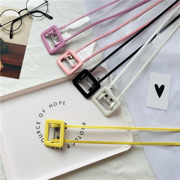 2020 new transparent belt square buckle belt women's jelly pvc women's korean wild, Black;brown
2020 new transparent belt square buckle belt women's jelly pvc women's korean wild, Black;brown