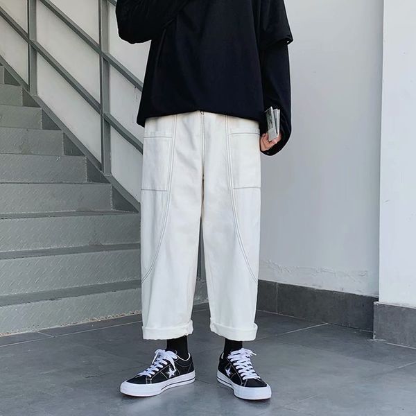 men's jeans man straight autumn casual mans 2021 korean collage hip hop denim pants streetwear fashion male clothing, Blue
men's jeans man straight autumn casual mans 2021 korean collage hip hop denim pants streetwear fashion male clothing, Blue
