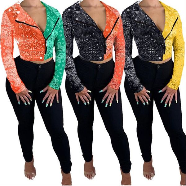 women's jackets cm.yaya women autumn bandanna print patchwork zipper up long sleeve moto biker stlye streetwear, Black;brown
women's jackets cm.yaya women autumn bandanna print patchwork zipper up long sleeve moto biker stlye streetwear, Black;brown