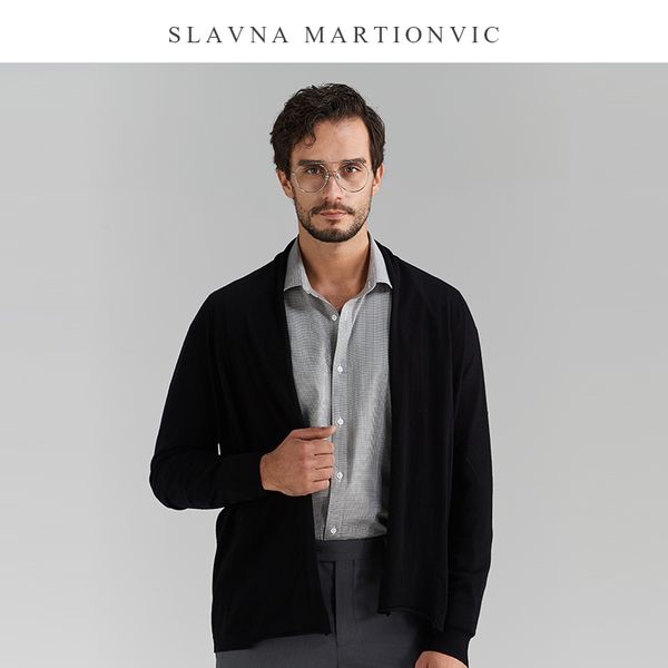 men's sweaters slavna martinovic autumn and winter young middle-aged trend cardigan pure sweater long-sleeved coat knitted men, White;black
men's sweaters slavna martinovic autumn and winter young middle-aged trend cardigan pure sweater long-sleeved coat knitted men, White;black
