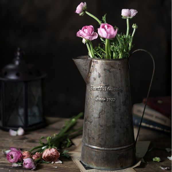 american retro old english printing wrought iron flower barrel handles multi- flower arrangement florists
american retro old english printing wrought iron flower barrel handles multi- flower arrangement florists