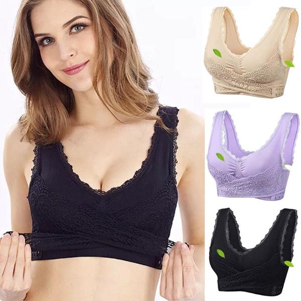 sale women bra athletic lace front cross side buckle no steel ring sports bra summer gather adjustment type thoracic vest, White;black
sale women bra athletic lace front cross side buckle no steel ring sports bra summer gather adjustment type thoracic vest, White;black