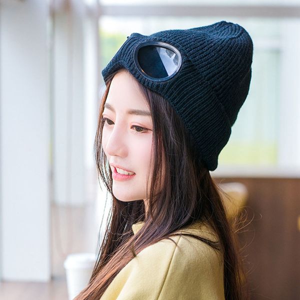 winter warm knit hats new fashion windproof ski caps with removable glasses thicken sports multi-function caps, Blue;gray
winter warm knit hats new fashion windproof ski caps with removable glasses thicken sports multi-function caps, Blue;gray