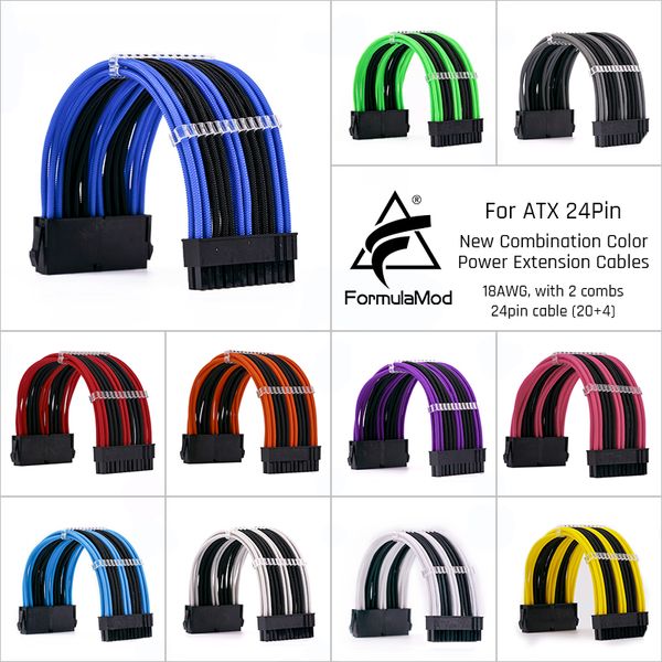 formulamod fm-n24p atx 24pin(20+4) power extension cable for motherboard 24 pin 18awg combination color cables with cable comb
formulamod fm-n24p atx 24pin(20+4) power extension cable for motherboard 24 pin 18awg combination color cables with cable comb