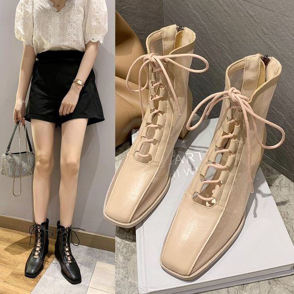 breathable boots 2020 summer new women's mesh boots roman hollow sandals mesh belt with thick heel sandals x178, Black
breathable boots 2020 summer new women's mesh boots roman hollow sandals mesh belt with thick heel sandals x178, Black