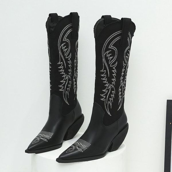 2020 new new style for autumn and winter leather boots european and american style arrow embroidery high leg boot cross-border supply manufa, Black
2020 new new style for autumn and winter leather boots european and american style arrow embroidery high leg boot cross-border supply manufa, Black