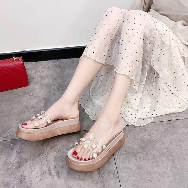 women falts slipper transparent pvc rivet thick platform summer net celebrity slipper shoes female students flat shoes female, Black
women falts slipper transparent pvc rivet thick platform summer net celebrity slipper shoes female students flat shoes female, Black