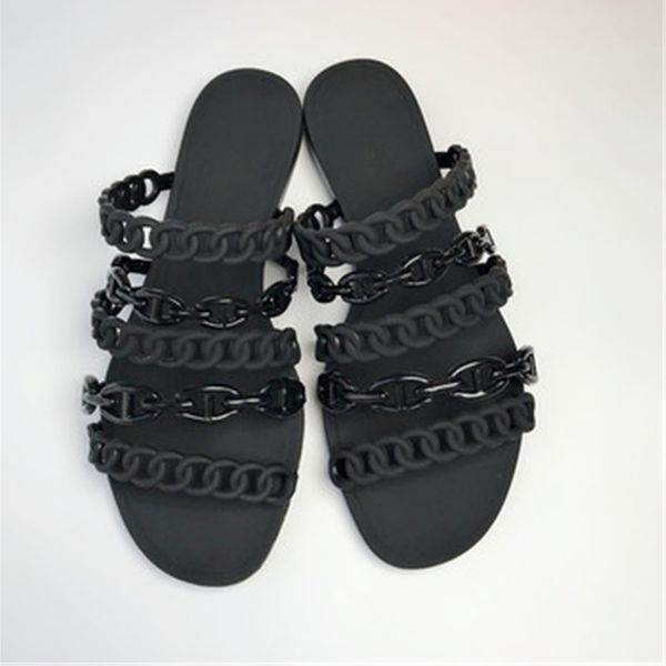 2020 outside slip on soft pvc flat slides fashion brand beach shoes casual summer slipper european five chain summer sandals, Black
2020 outside slip on soft pvc flat slides fashion brand beach shoes casual summer slipper european five chain summer sandals, Black