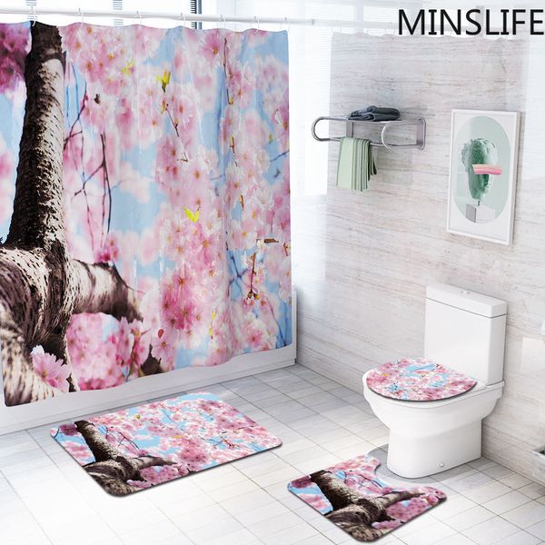 shower curtains romantic pink cherry blossoms pattern & bathroom rug set waterproof polyester fabric bath toilet cover mats
shower curtains romantic pink cherry blossoms pattern & bathroom rug set waterproof polyester fabric bath toilet cover mats