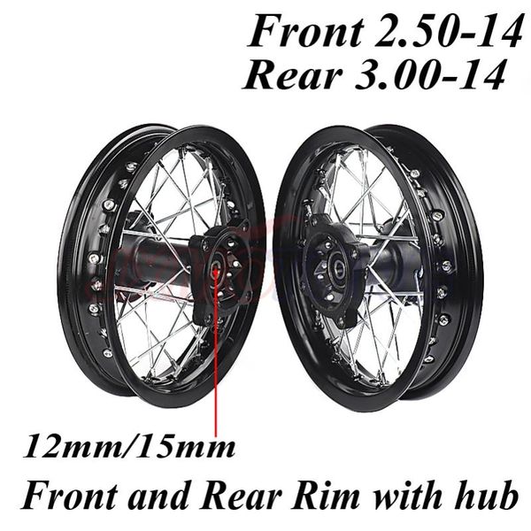 14" дюймов передние задние колеса комплект 2.50-14 „3.00-14“ сплав rim для кайо bse apollo xmotos гонки супермото dirt pit велосипед off roa
14" дюймов передние задние колеса комплект 2.50-14 „3.00-14“ сплав rim для кайо bse apollo xmotos гонки супермото dirt pit велосипед off roa