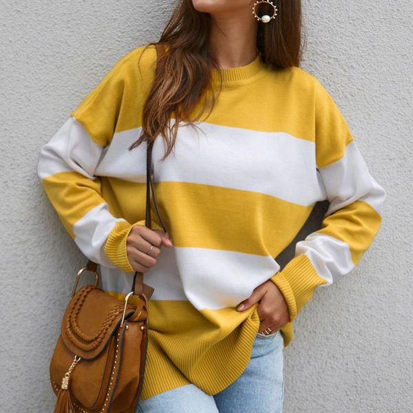 blackday pullover jumper knitted sweater autumn women sweaters round neck long sleeve striped pattern sweater female casual coat new, White
blackday pullover jumper knitted sweater autumn women sweaters round neck long sleeve striped pattern sweater female casual coat new, White