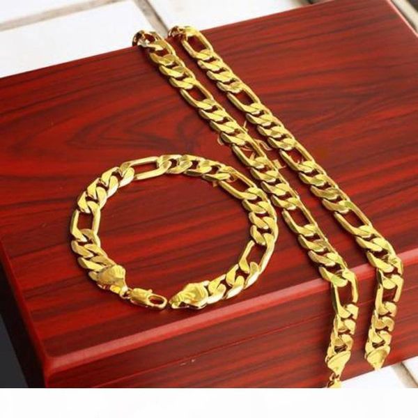 heavy wide 12mm 18k solid gold filled men's bracelet + necklace 23.6" chain set birthday gift, Silver
heavy wide 12mm 18k solid gold filled men's bracelet + necklace 23.6" chain set birthday gift, Silver