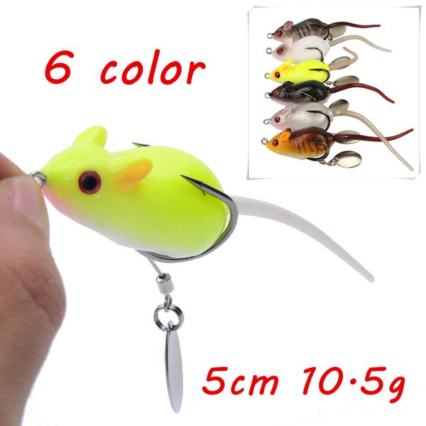 6pcs/lot mouse pvc soft baits & lures 6 color mixed 5cm 10.5g fishing hooks pesca fishing tackle accessories bl_40
6pcs/lot mouse pvc soft baits & lures 6 color mixed 5cm 10.5g fishing hooks pesca fishing tackle accessories bl_40