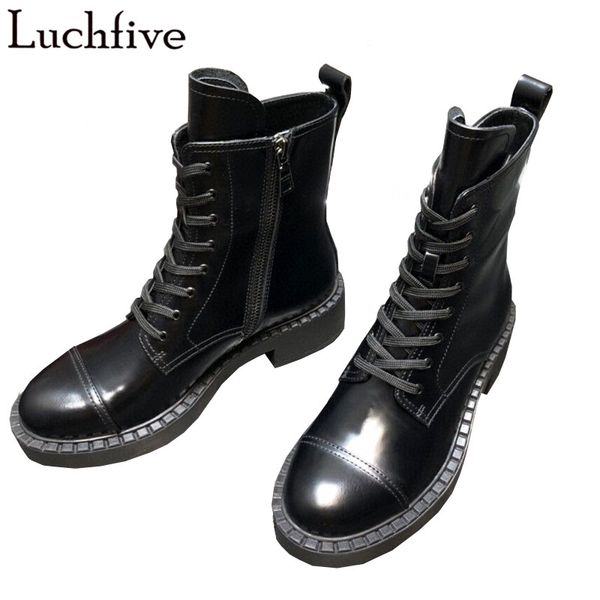 fashion genuine leather women boots lace up shoes woman round toe boots femme zipper black ankle 
fashion genuine leather women boots lace up shoes woman round toe boots femme zipper black ankle