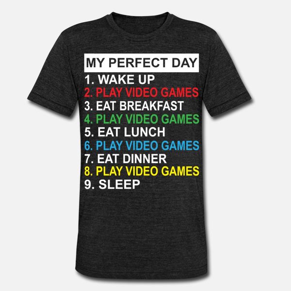 my perfect day video games t shirt men graphic short sleeve round neck slim graphic comical spring autumn standard shirt
my perfect day video games t shirt men graphic short sleeve round neck slim graphic comical spring autumn standard shirt