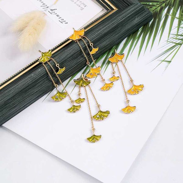 dangle & chandelier balanbiu two-tone enamel crystal ginkgo leaves different length chain tassel drop earrings for women gifts fashion acces, Silver
dangle & chandelier balanbiu two-tone enamel crystal ginkgo leaves different length chain tassel drop earrings for women gifts fashion acces, Silver