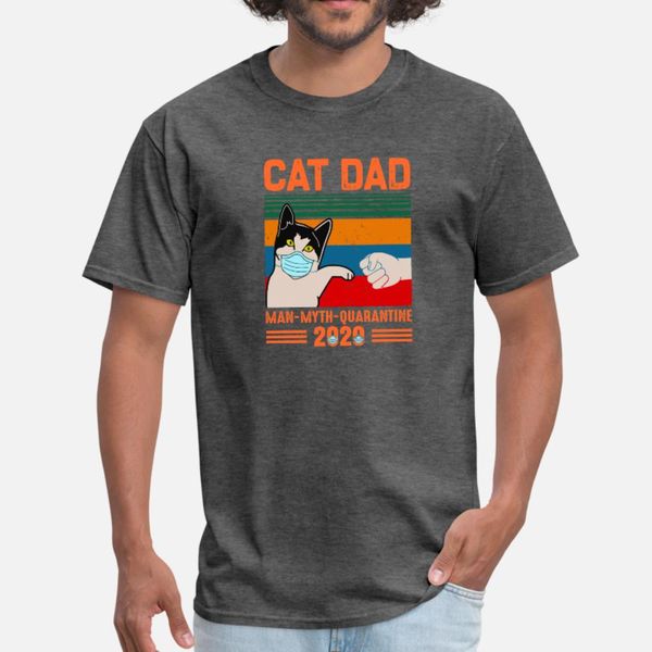 cat dad man myth quarantine 2020 t shirt men print tee shirt plus size 3xl interesting funny casual summer novelty shirt