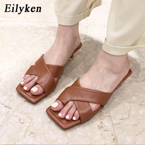 eilyken new summer brown slippers med heel 4cm women sandal brand design outdoor vacation slides flip flops shoes mujer, Black
eilyken new summer brown slippers med heel 4cm women sandal brand design outdoor vacation slides flip flops shoes mujer, Black