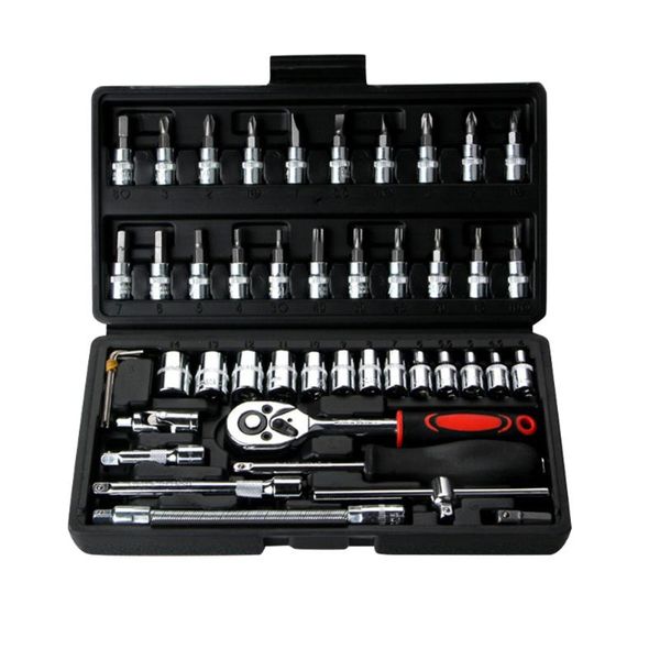 46pcs socket ratchet car repair tool wrench set head ratchet pawl socket spanner screwdriver professional metalworking tool kit
46pcs socket ratchet car repair tool wrench set head ratchet pawl socket spanner screwdriver professional metalworking tool kit