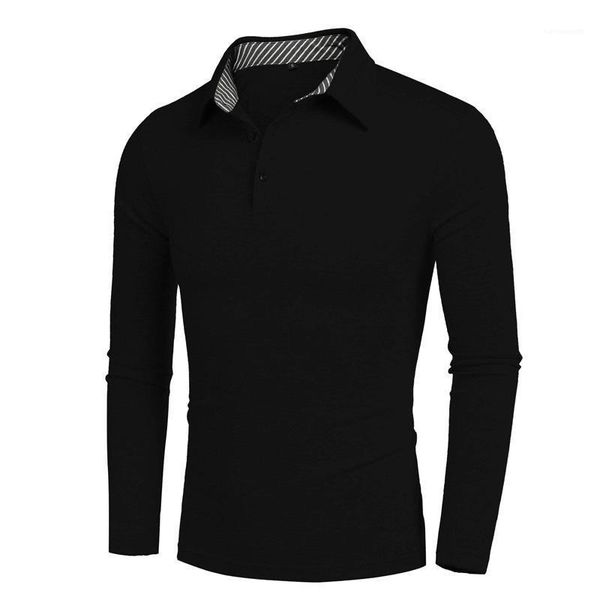 solid color turn down воротник топы мужской осень бизнес поло рубашка весна, White;black 
solid color turn down воротник топы мужской осень бизнес поло рубашка весна, White;black