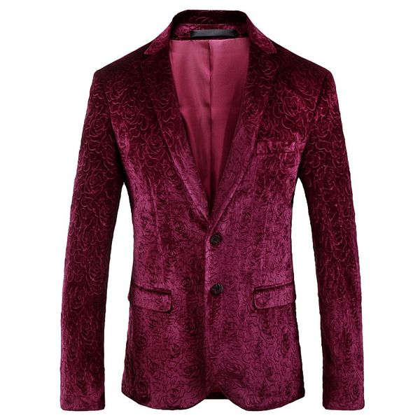 wine red velvet blazer jacket burgundy suit jacket costume homme men blazer homme mens stage wear men floral, White;black
wine red velvet blazer jacket burgundy suit jacket costume homme men blazer homme mens stage wear men floral, White;black