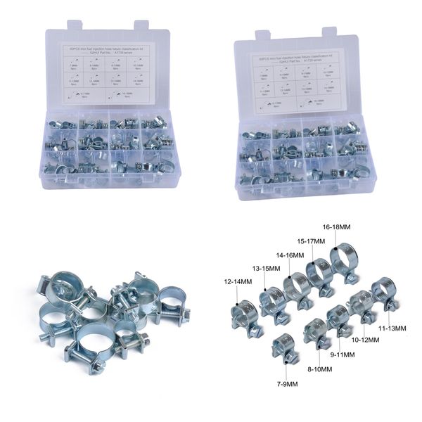 2pcs 60pcs/box hose clamps assortment kit 7-18mm range plumbing automotive
2pcs 60pcs/box hose clamps assortment kit 7-18mm range plumbing automotive