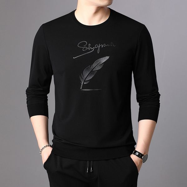 pvqag 2020 autumn new men's long-sleeved t- underpants sweater t-shirt round neck printing fashionable comfortable loose sweater men�, Black
pvqag 2020 autumn new men's long-sleeved t- underpants sweater t-shirt round neck printing fashionable comfortable loose sweater men�, Black
