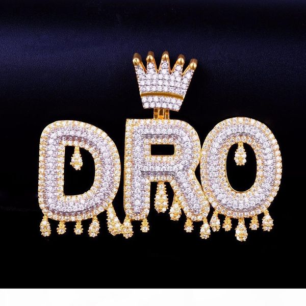 custom name gold crown bail drip initials bubble letters men's necklaces & pendant cubic zircon hip hop jewelry with tennis chain, Silver
custom name gold crown bail drip initials bubble letters men's necklaces & pendant cubic zircon hip hop jewelry with tennis chain, Silver