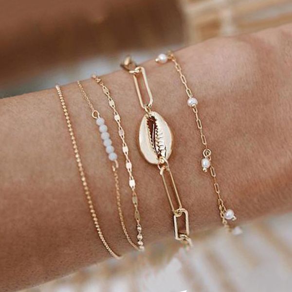 5pcs bohemia gold shell natural stone bracelets set beads charm bracelets for women wrist chain jewelry, Golden;silver
5pcs bohemia gold shell natural stone bracelets set beads charm bracelets for women wrist chain jewelry, Golden;silver