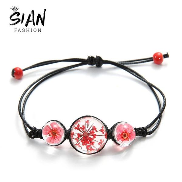 sian new arrival dried flowers glass ball charm bracelet bijoux femme adjustable macrame rope bracelet fashion summer accessory, Golden;silver
sian new arrival dried flowers glass ball charm bracelet bijoux femme adjustable macrame rope bracelet fashion summer accessory, Golden;silver