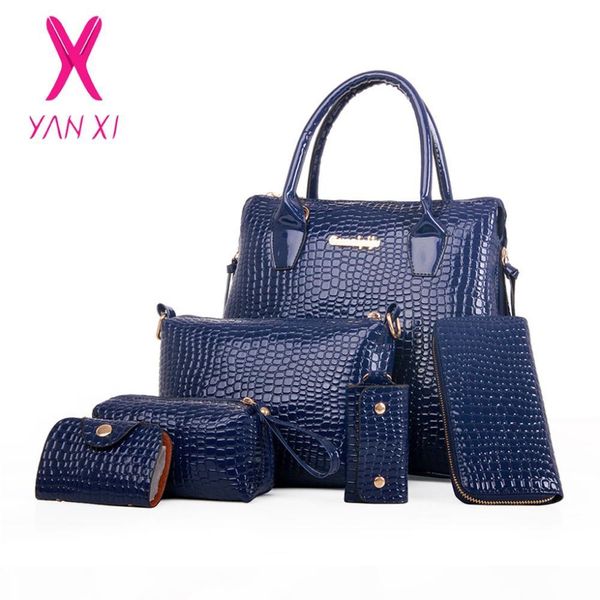 yanxi 6 in 1 fashion crocodile pu leather women handbags composite bags shoulderbag set
yanxi 6 in 1 fashion crocodile pu leather women handbags composite bags shoulderbag set